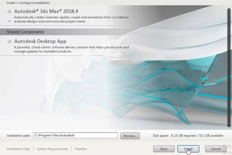 Nhấn install để cài đặt phần mềm
